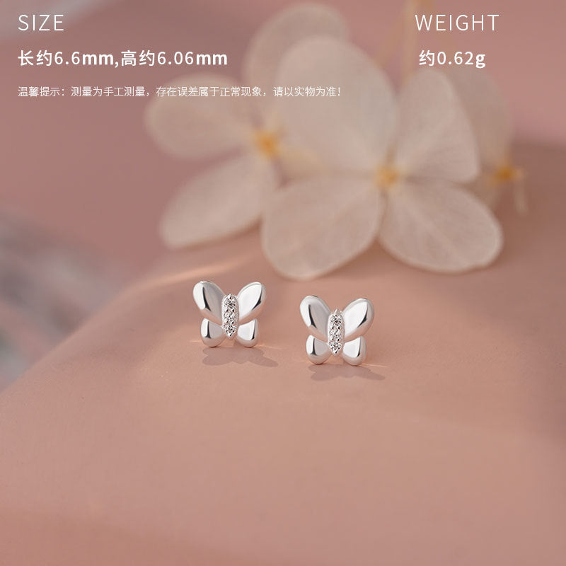 D廠-原創S999足銀蝶語翩躚系列多款式清新獨特夏季新款耳飾批發「YC7409E_1」25.04-3