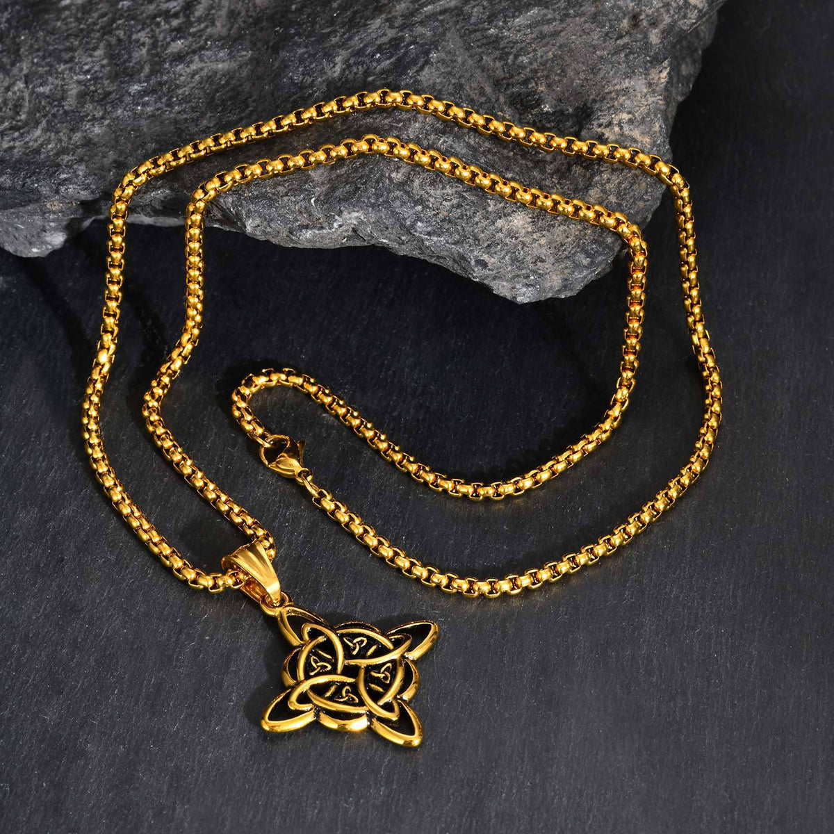 G廠-飾品男士INS 風不鏽鋼凱爾特結吊墜項鍊歐美跨境「PN-1945」25.10-5