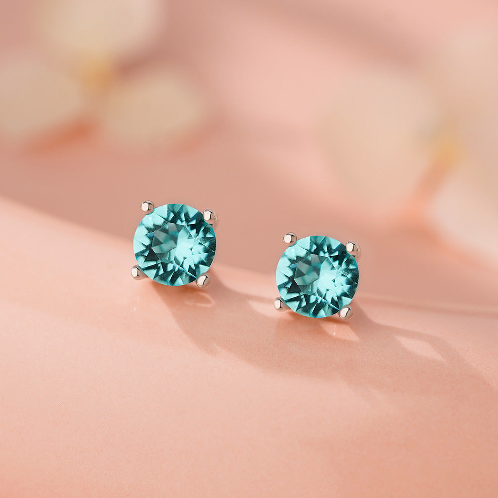 D廠-足銀S999小清新施華洛鋯石耳環女高級感多巴胺新款爆款耳飾「YC8779E_1」25.12-2