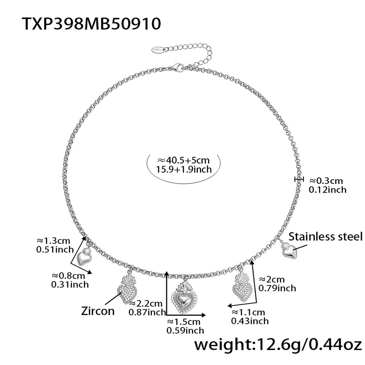 B廠-不鏽鋼日月同輝DIY多配件項鍊手鍊套裝歐美精緻飾品不掉色「TXP397」25.09-3
