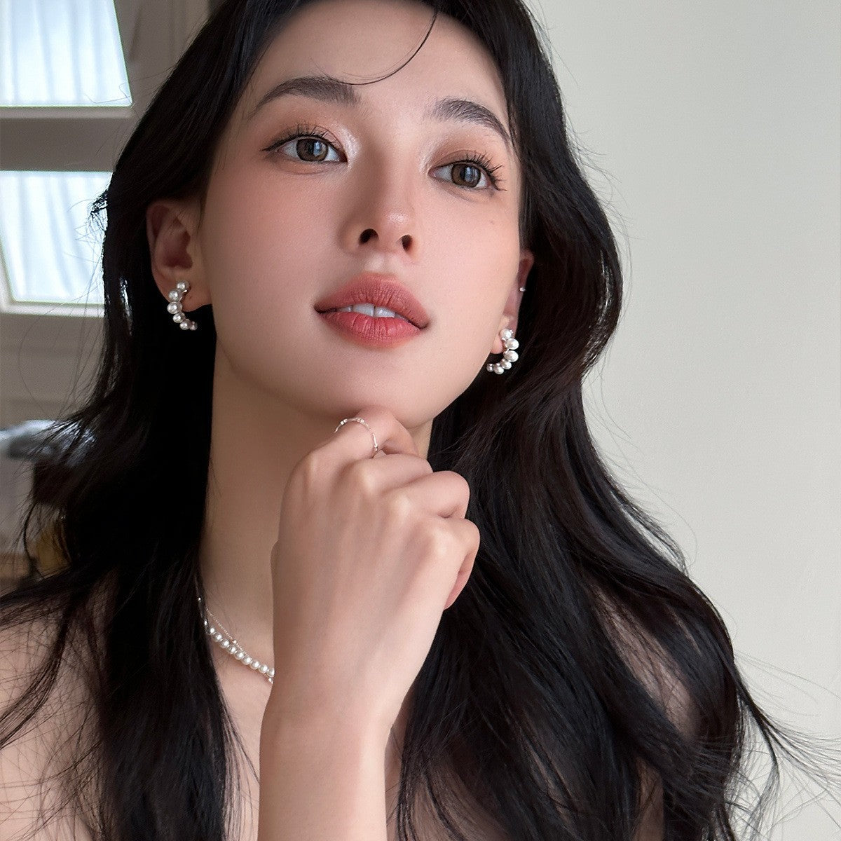C廠-法式復古珍珠耳釘女輕奢小眾氣質高級感大氣銀針耳環精緻百搭耳飾「EH-3793」25.09-1