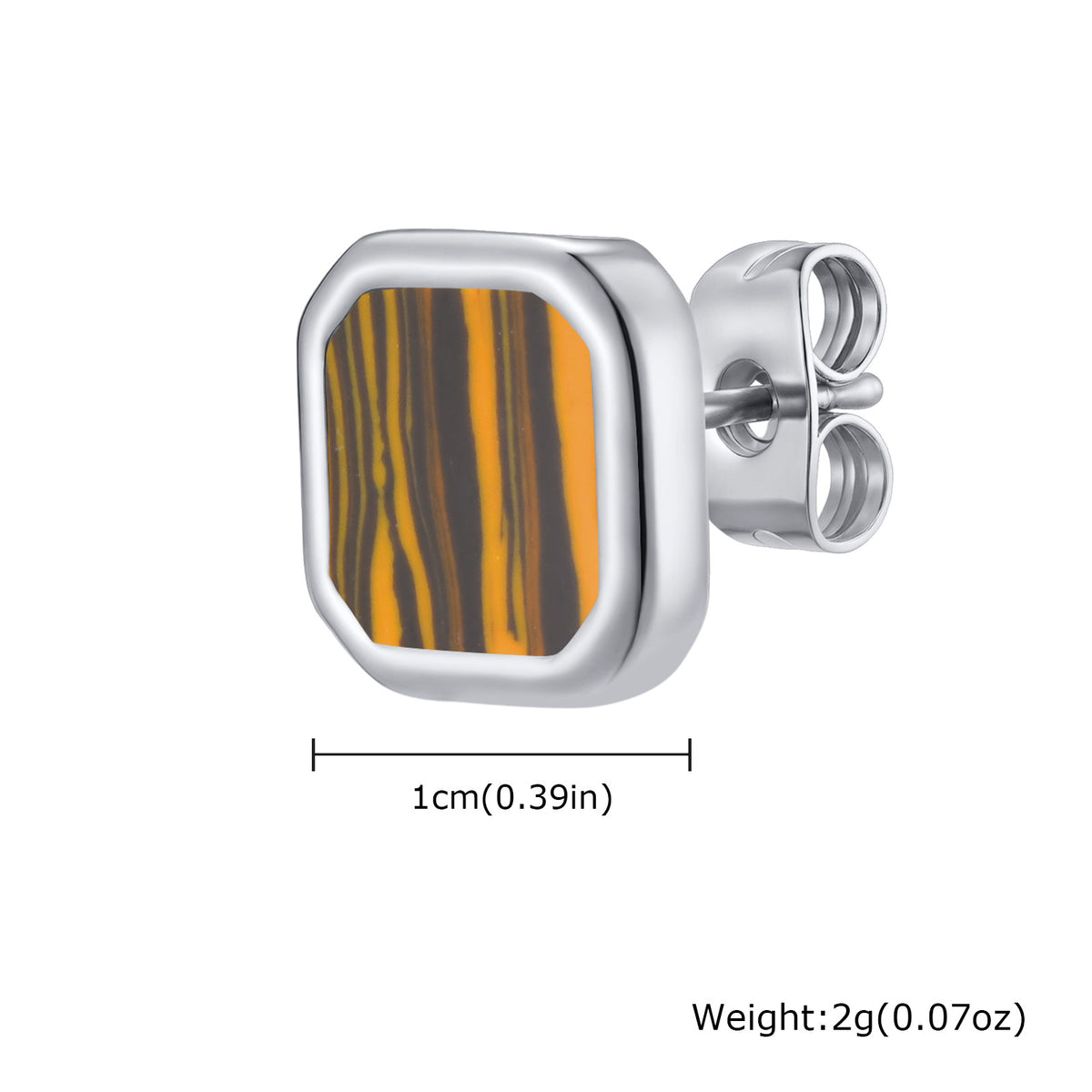 G廠-不鏽鋼時尚簡約款方形貝殼男女耳釘金色百搭潮流耳環批發「ES-728」25.12-2