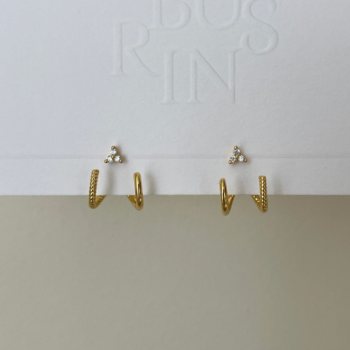 C廠-簡約日常幾何三角鋯石耳釘女韓版氣質冷淡風銀針耳環精緻高級耳飾「EH-4289」25.12-1