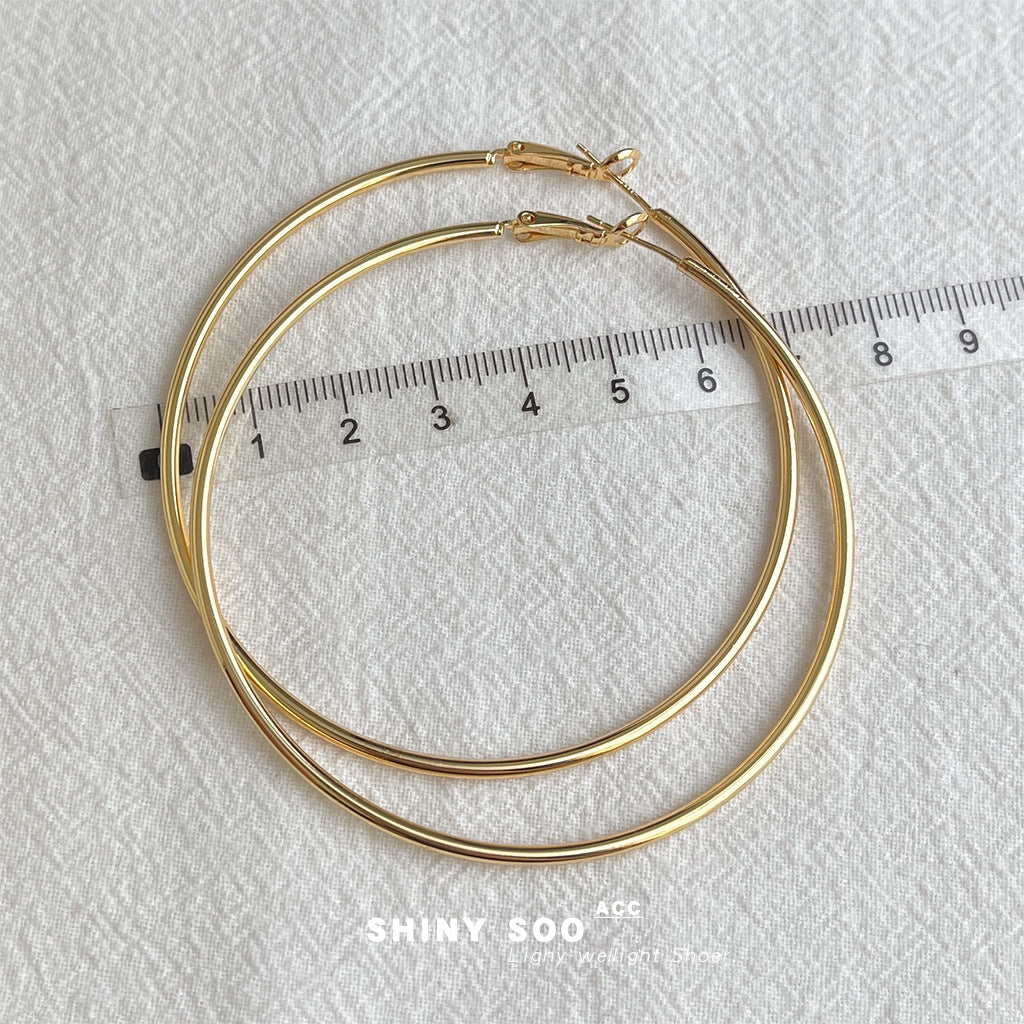 A廠-極簡主義時尚高級感簡約圓圈大耳環個性小眾ins冷淡風耳飾女 工廠「7120-7131」25.11-3