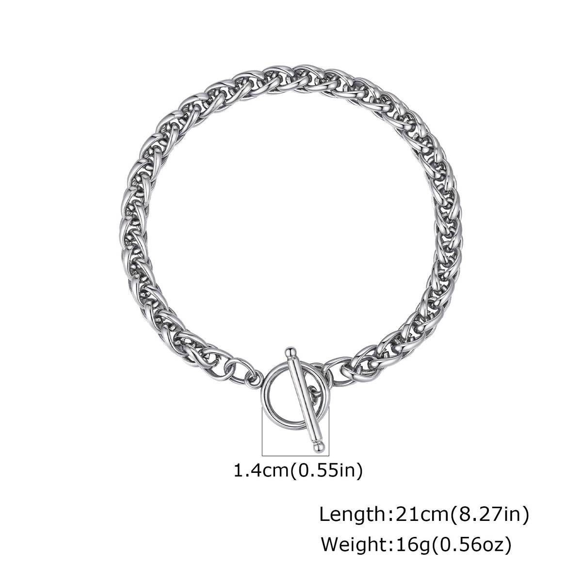 G廠-不鏽鋼酷帥古巴鏈簡約冷淡風單層龍骨鏈OT扣日常疊戴手鍊「BR-1749」25.12-1