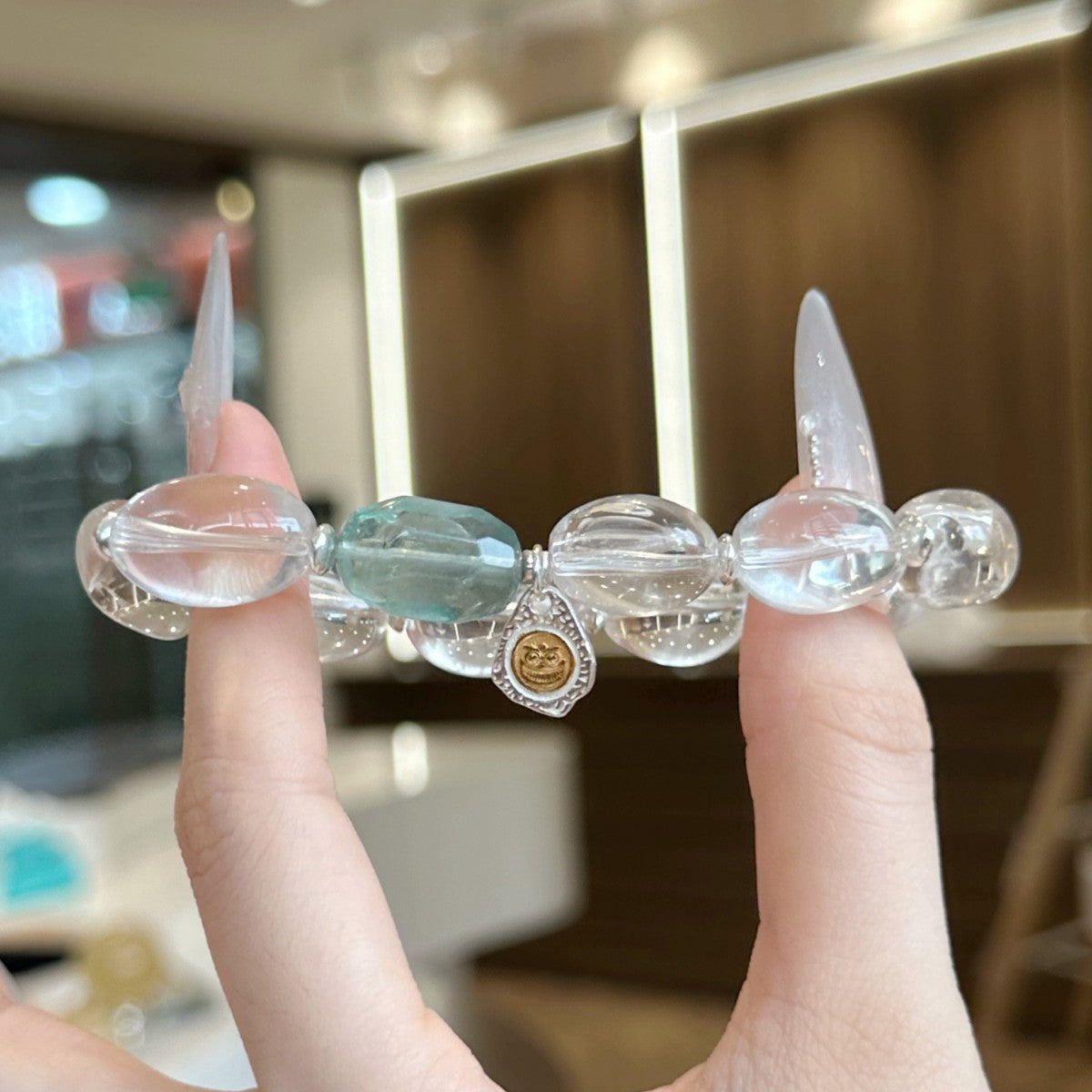 AS廠-天然白水晶隨形海藍寶螢石銀配件輕奢設計款直播供貨「2753」25.09-2