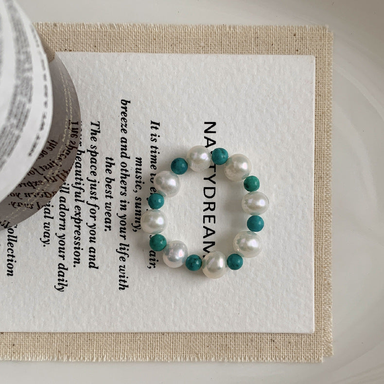 C廠-古風宮廷風葫蘆繡球愛心錢幣大象吉祥淡水珍珠彈力S925純銀戒指「RA」25.11-4