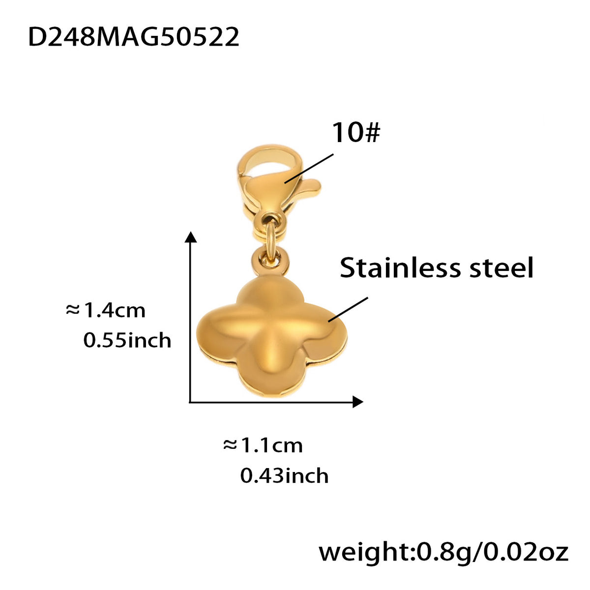B廠-DIY多配件太陽草莓蝴蝶吊墜手鍊腳鏈歐美時尚ins不鏽鋼飾品「E632」25.05-5