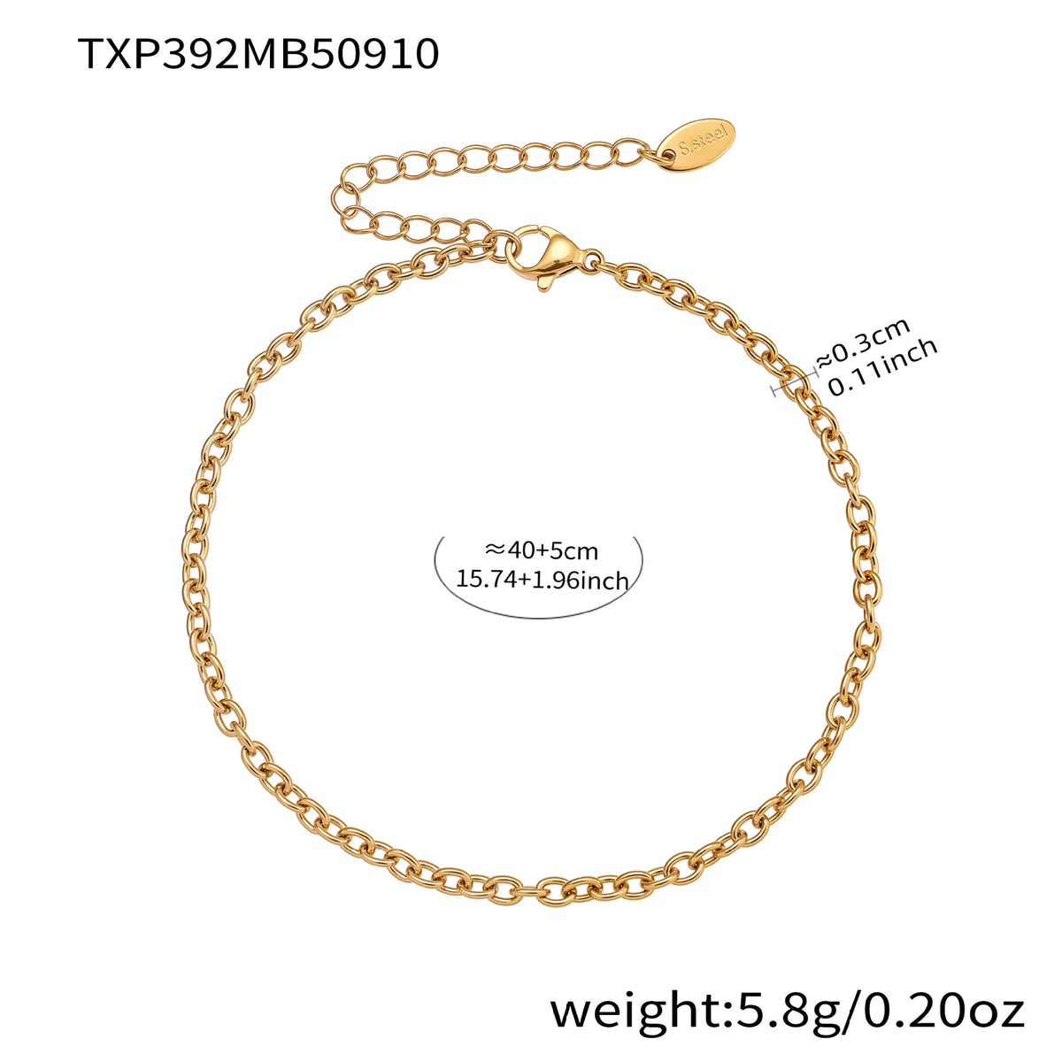 B廠-新款不鏽鋼DIY多吊墜小蜜蜂項鍊手鍊腳鏈套裝小眾時尚飾品「TXP392」25.09-3