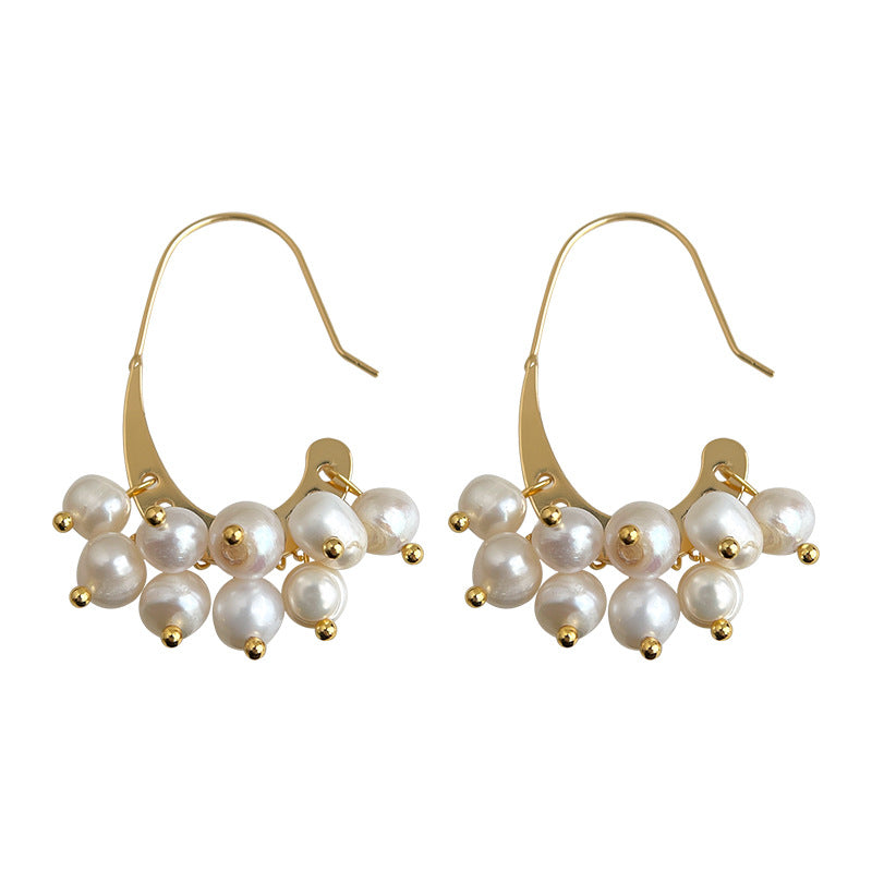 A廠-天然淡水珍珠時尚高級感輕奢風手工耳環景區飾品工廠耳飾貨源「7097」25.11-3