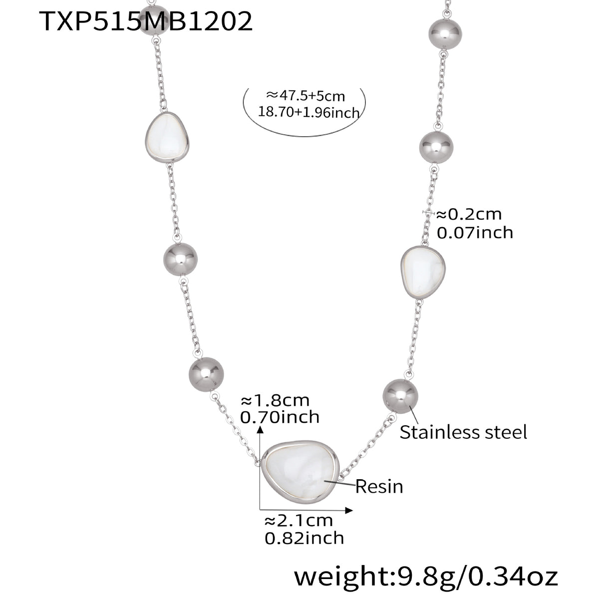 B廠-不鏽鋼彩色樹脂包邊項鍊5A鋯石愛心手鍊多巴胺飾品套裝鍍18k真金「TXP515」25.12-2