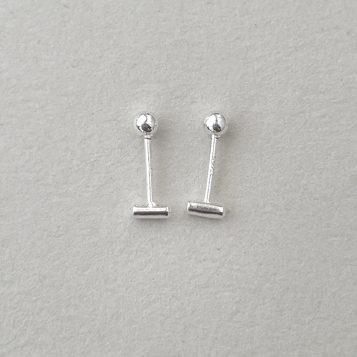 C廠-925純銀極簡日常幾何小方塊耳釘女百搭高級感養耳洞耳環秋冬耳飾「EH-4187」25.12-3