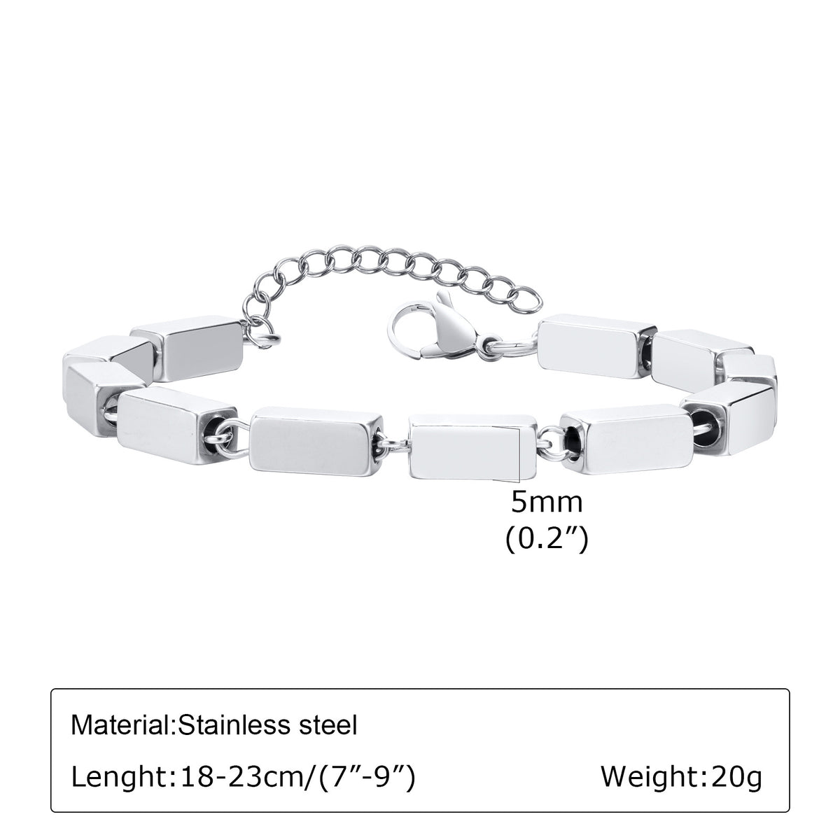 G廠-男女款不鏽鋼手工鏈復古舊做麻花幾何方塊「BR-1766」25.05-1