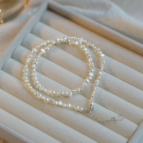 D廠-925純銀巴洛克異形珍珠項鍊不規則女士鎖骨鏈小珍珠時尚頸鍊「YC2609N」23.05-1 - 安蘋飾品批發