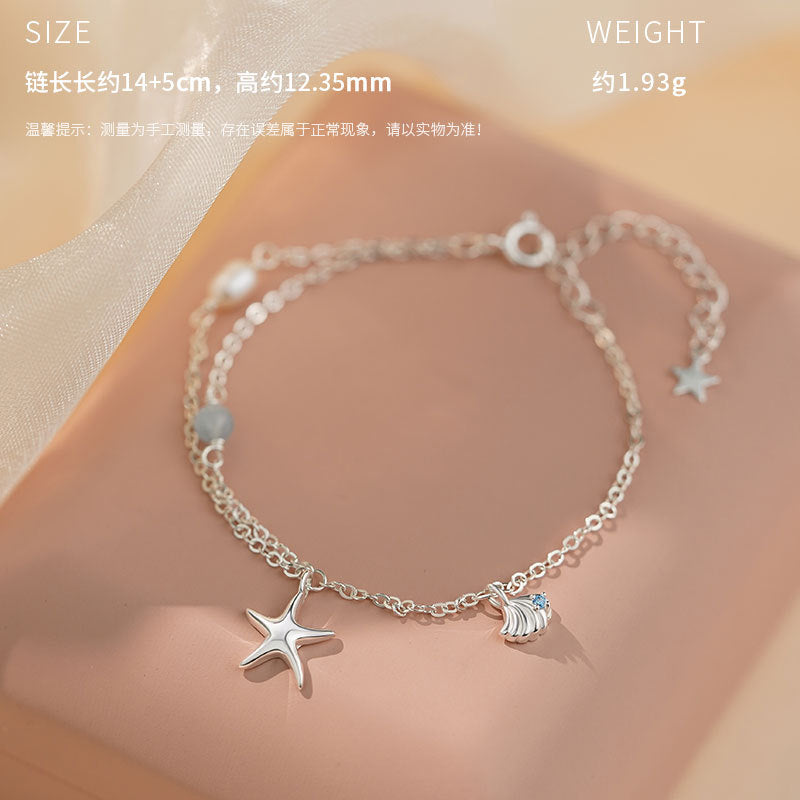 D廠-原創S925純銀S999足銀海星海藍珍珠項鍊秋季甜美清新送禮套裝批發「YC0184N_1 YC4471E_1 YC4907SL_1」24.11-2