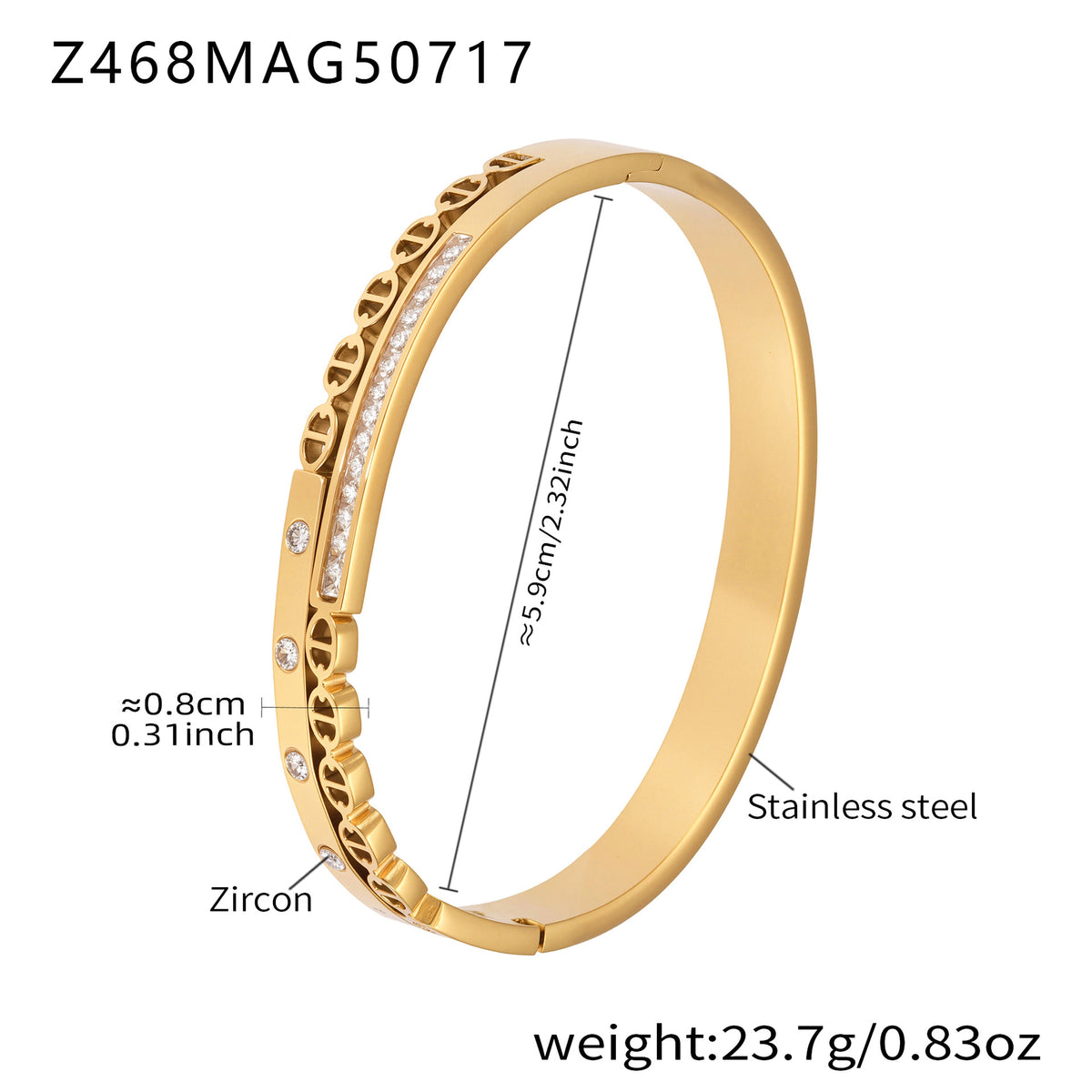 B廠-滿天星鋯石精緻排鑽手鐲不鏽鋼18K金女生小眾輕奢感手環女「Z467-Z468」25.07-4