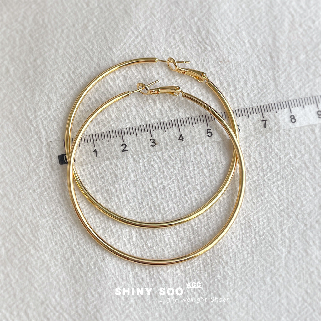 A廠-極簡主義時尚高級感簡約圓圈大耳環個性小眾ins冷淡風耳飾女 工廠「7120-7131」25.11-3