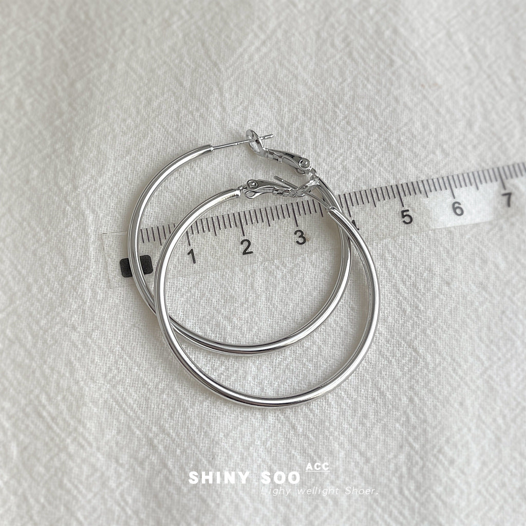 A廠-極簡主義時尚高級感簡約圓圈大耳環個性小眾ins冷淡風耳飾女 工廠「7120-7131」25.11-3