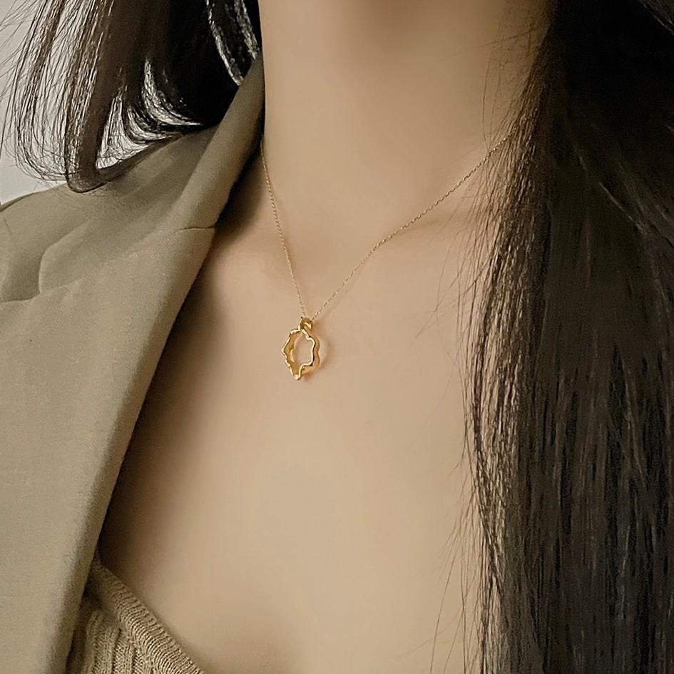 F廠-韓國韓版飾品925純銀幾何異形項鍊簡約小眾chic網紅項鍊「B823」25.07-2