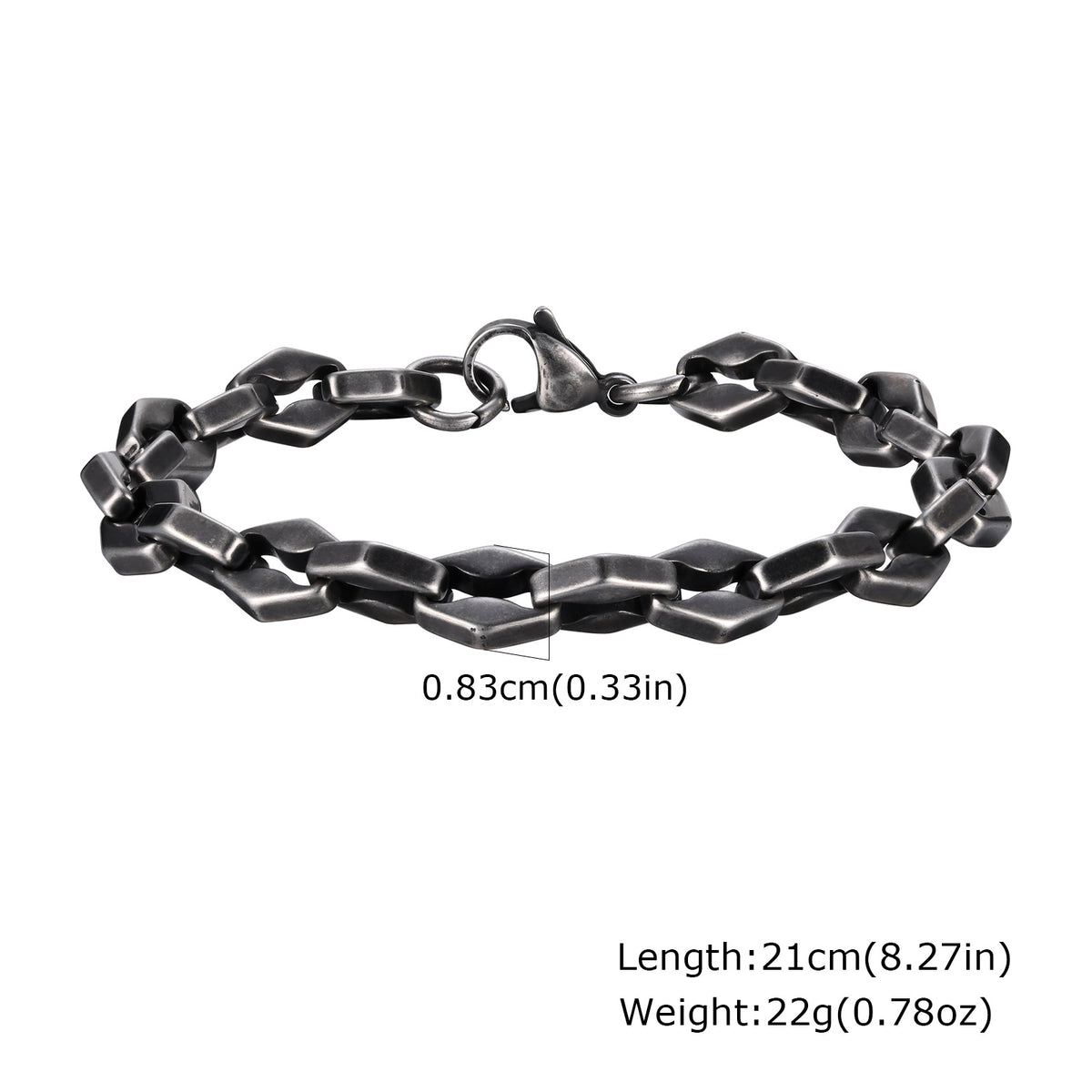 G廠-飾品嘻哈不鏽鋼嘴唇鏈手鍊男女通用日常街頭酷飾品「BR-1980」25.09-2