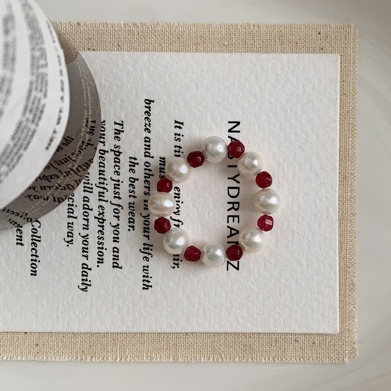 C廠-古風宮廷風葫蘆繡球愛心錢幣大象吉祥淡水珍珠彈力S925純銀戒指「RA」25.11-4