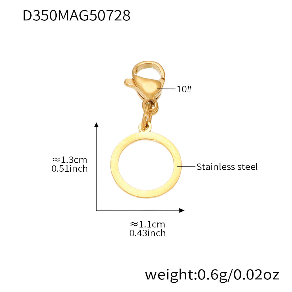 B廠-ins風小眾DIY圓圈鋯石手鍊不鏽鋼18K金女式手圈不掉色飾品「E424」25.08-1