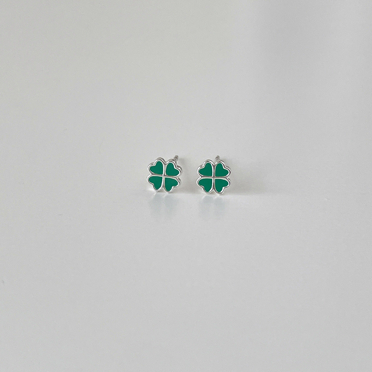 C廠-925銀針森系小清新幸運草耳釘女日常百搭可愛小蘑菇耳環精緻耳飾「EH-4232」25.10-3