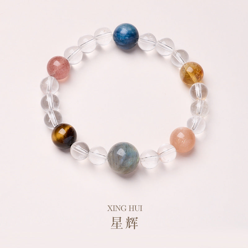 AS廠-小紅書同款10MM多寶水晶手鍊女五行白水晶高級感水晶手串批發「BL101J167」25.05-1