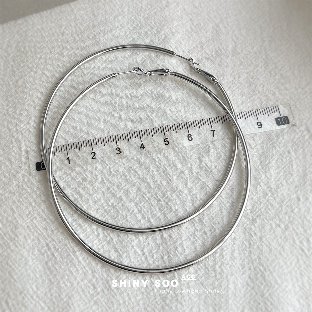 A廠-極簡主義時尚高級感簡約圓圈大耳環個性小眾ins冷淡風耳飾女 工廠「7120-7131」25.11-3