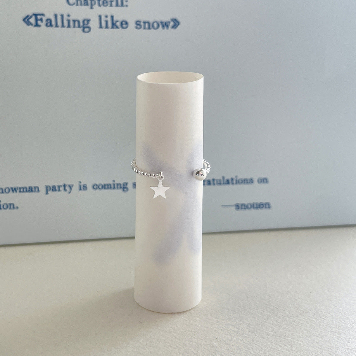 C廠-超仙百搭天使之翼疊戴戒指女簡約精緻高級感星星純銀食指戒新指環「JZ-0717」25.10-5