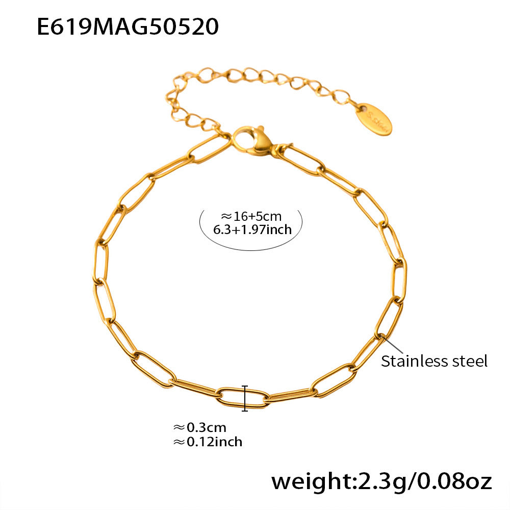 B廠-多元素絢彩吊墜滴油手鍊夏日度假不鏽鋼不掉色飾品「E619」25.05-5