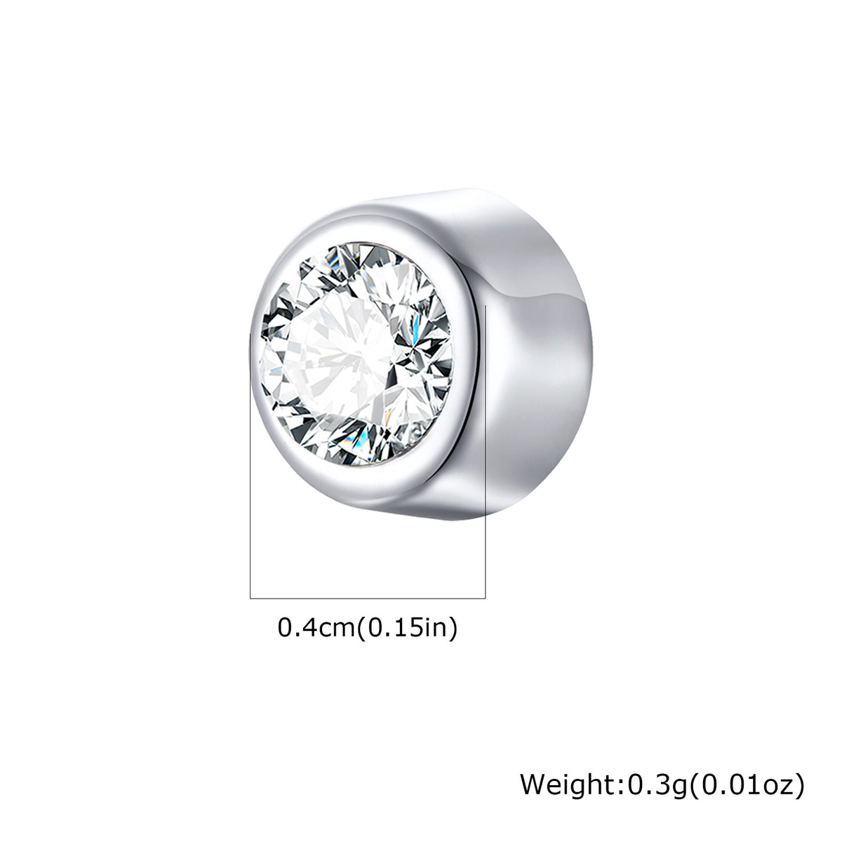 G廠-復古風 歐美跨境爆款塑料材質黑鋯石男士個性無耳洞耳夾「ES-331」25.12-1