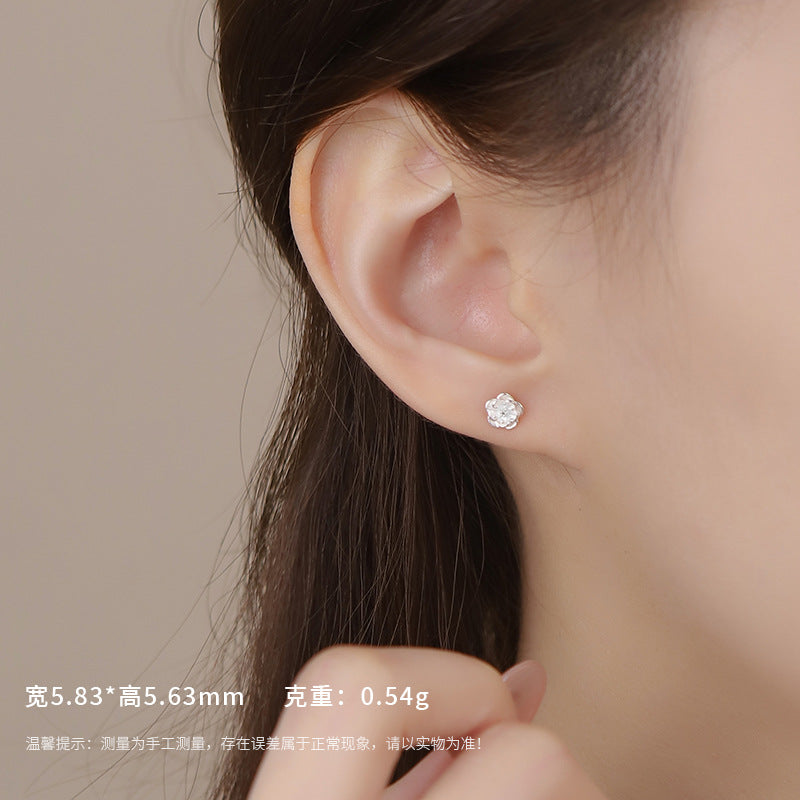 D廠-S999足銀甜美花朵耳環女仙氣森系百搭文藝氣質養耳洞耳飾「YC10226E」25.04-3
