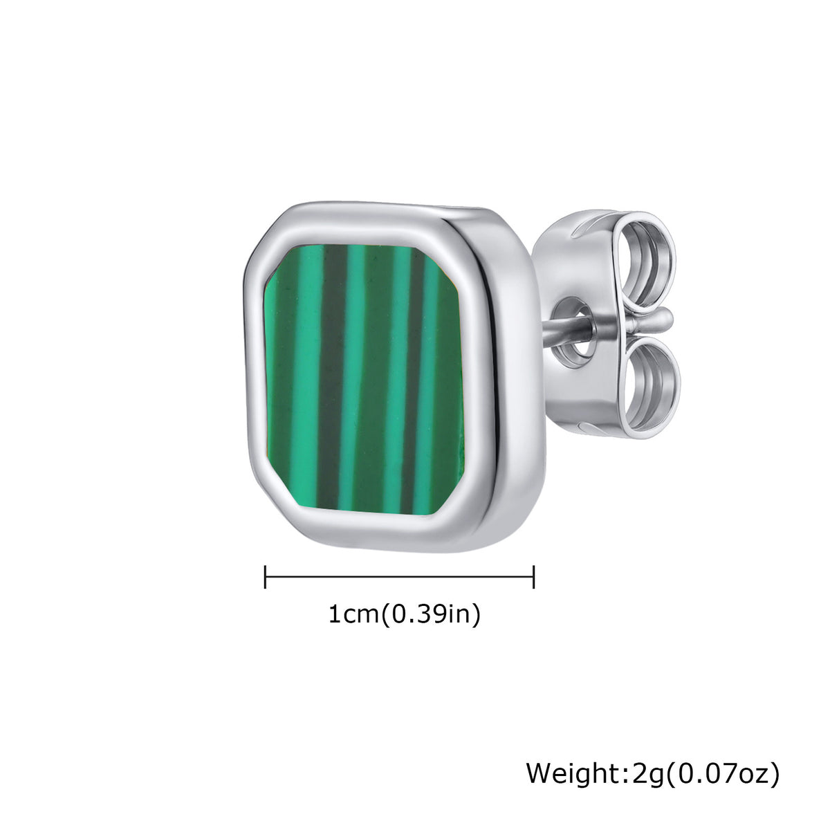 G廠-不鏽鋼時尚簡約款方形貝殼男女耳釘金色百搭潮流耳環批發「ES-728」25.12-2