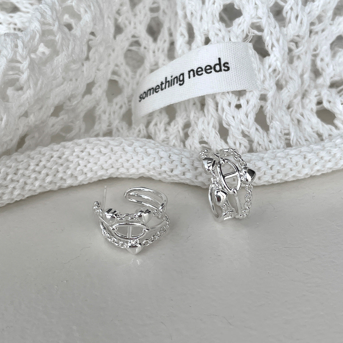 C廠-小眾設計感鏤空豬鼻子耳釘女潮流百搭氣質時尚高級感耳環簡約耳飾「EH-4107」25.10-5