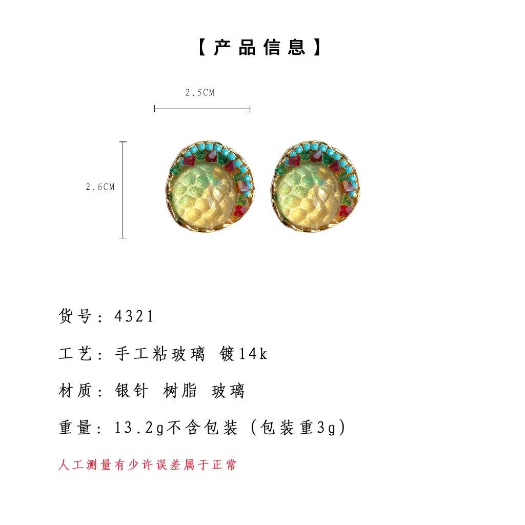 A廠-夏日新款波西米亞度假風誇張甜美耳飾女氣質高級感鍍14K工廠耳環「4321」24.06-3