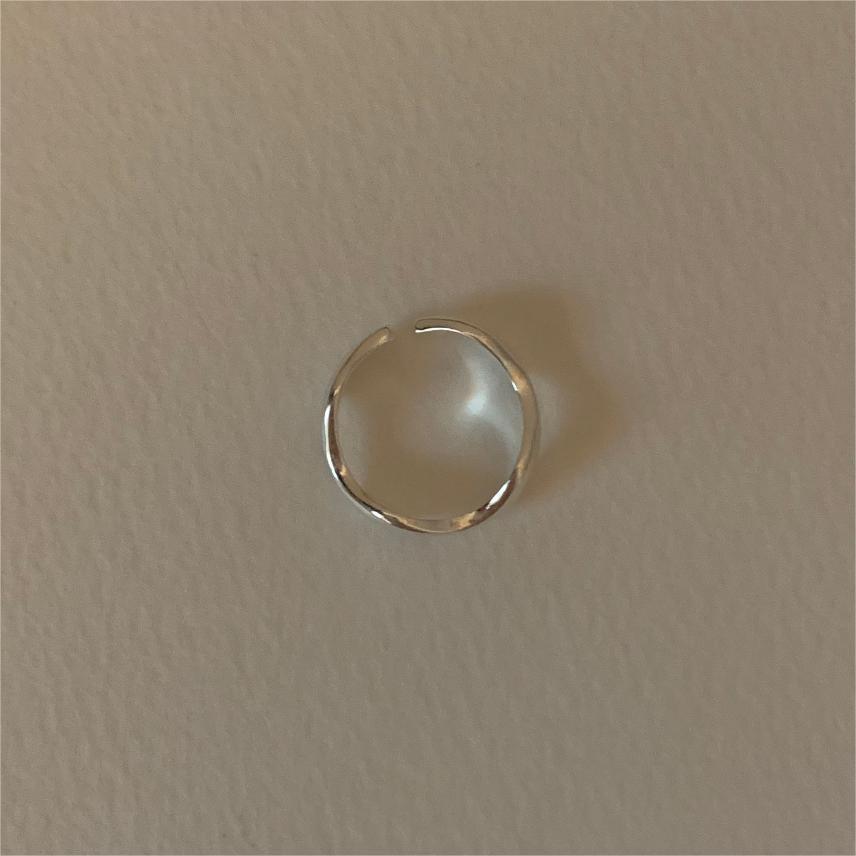 F廠-韓版小紅書ins簡約S925純銀戒指設計感個性戒指圓環戒「J2021」24.06-2