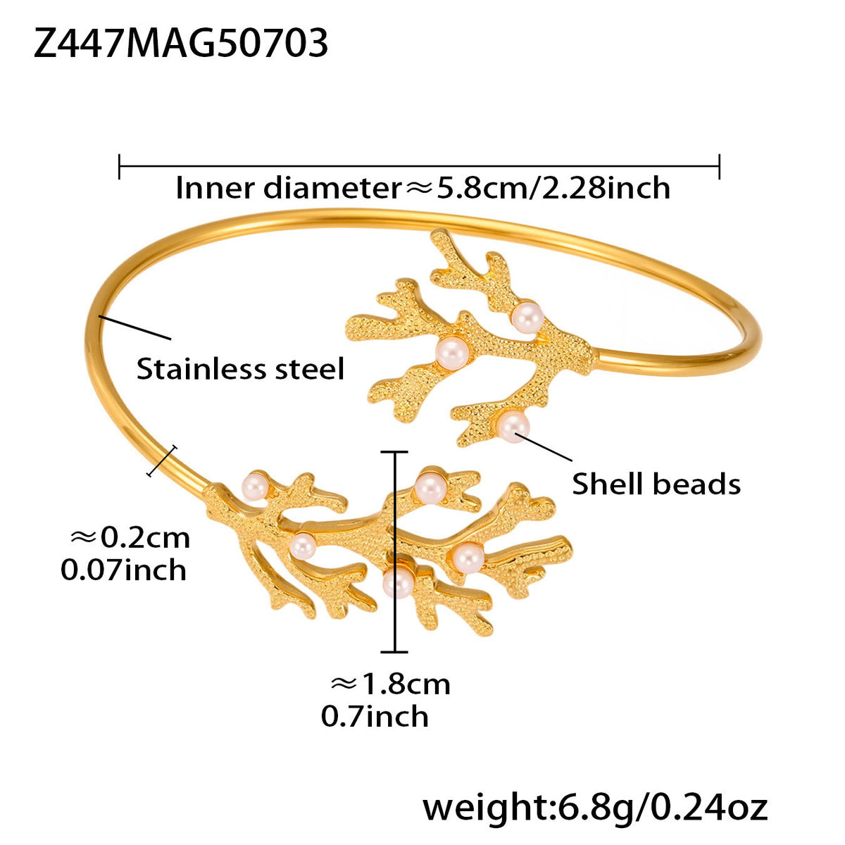 B廠-不鏽鋼愛心芒星開口手鐲鍍18k真金時尚百搭烏龜5A鋯石手鐲「Z446」25.07-2