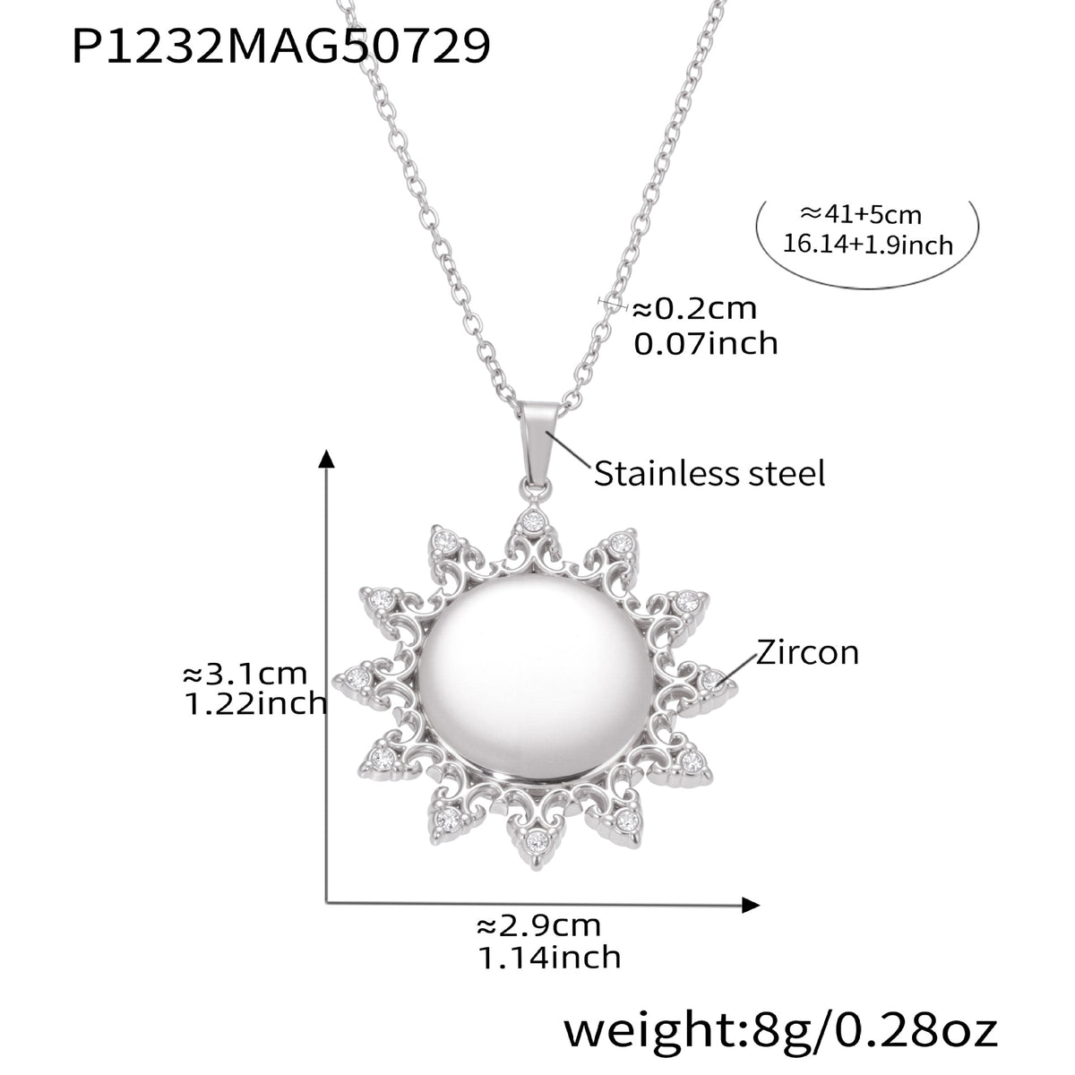 B廠-氣質字母鋯石MOM項鍊太陽花吊墜鍍18K金時尚飾品母親節禮物「P1230-1232」25.08-2