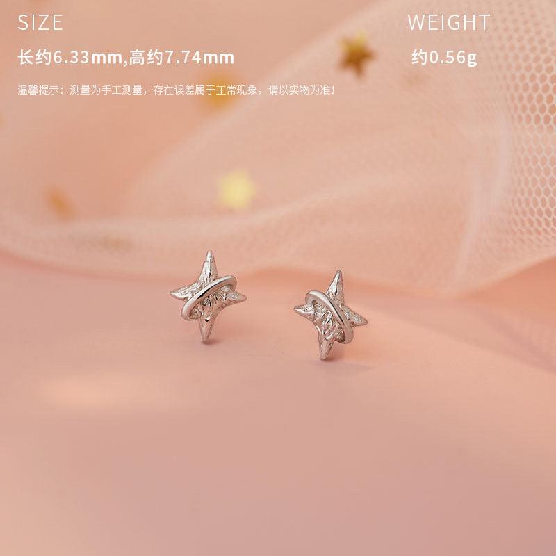 D廠-原創S925純銀閃萌星系列可愛多款式清新文藝甜美獨特耳飾批發「YC8024E_1」25.04-2