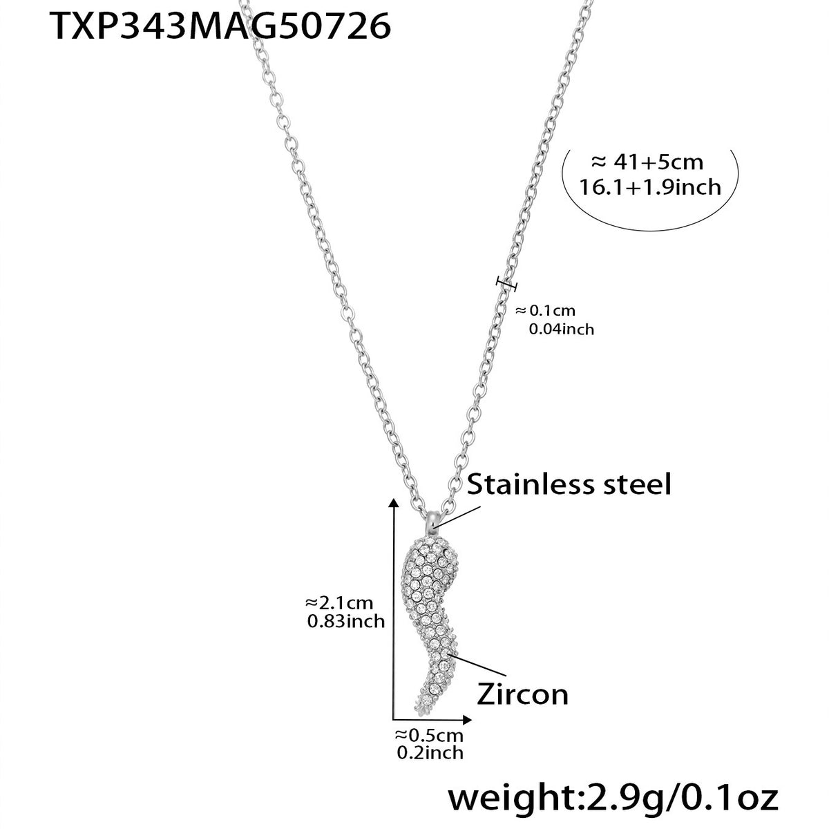 B廠-5A鋯石小辣椒骨頭疊戴鎖骨鏈輕奢氣質手鍊鈦鋼保色女士套裝「TXP342」25.08-1