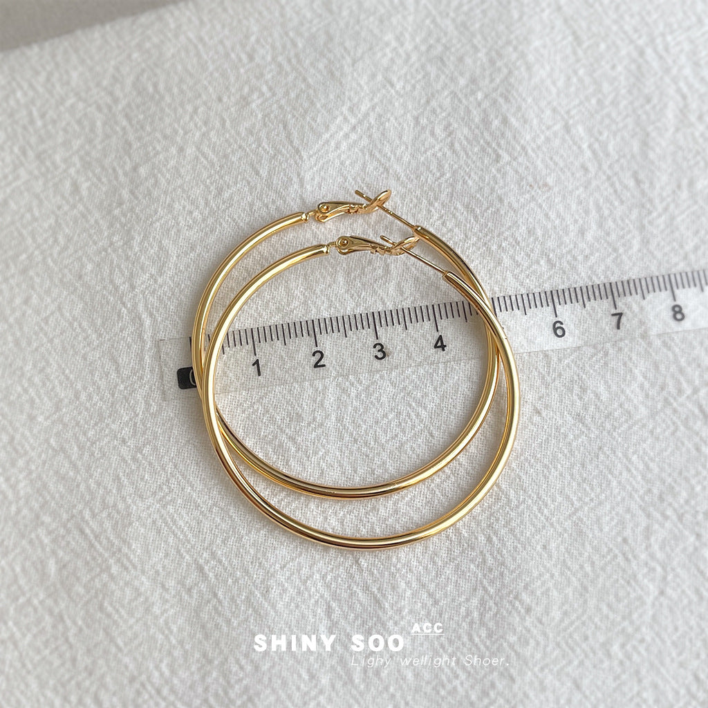 A廠-極簡主義時尚高級感簡約圓圈大耳環個性小眾ins冷淡風耳飾女 工廠「7120-7131」25.11-3