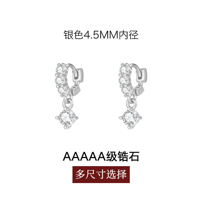 C廠-輕奢氣質氛圍感超閃鋯石耳環女精緻高級感銀針耳扣秋冬時尚耳飾「EH-4348」25.11-4