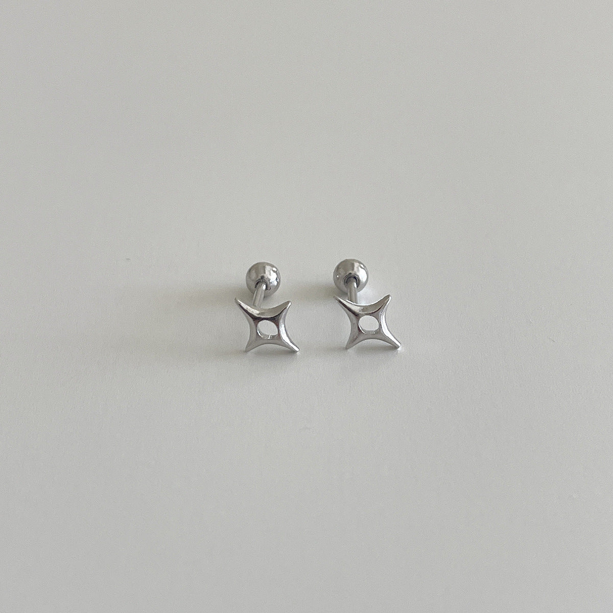 C廠-925純銀輕奢蝴蝶結耳釘女韓風簡約日常星星月亮耳環小眾高級耳飾「EH-4256」25.11-3