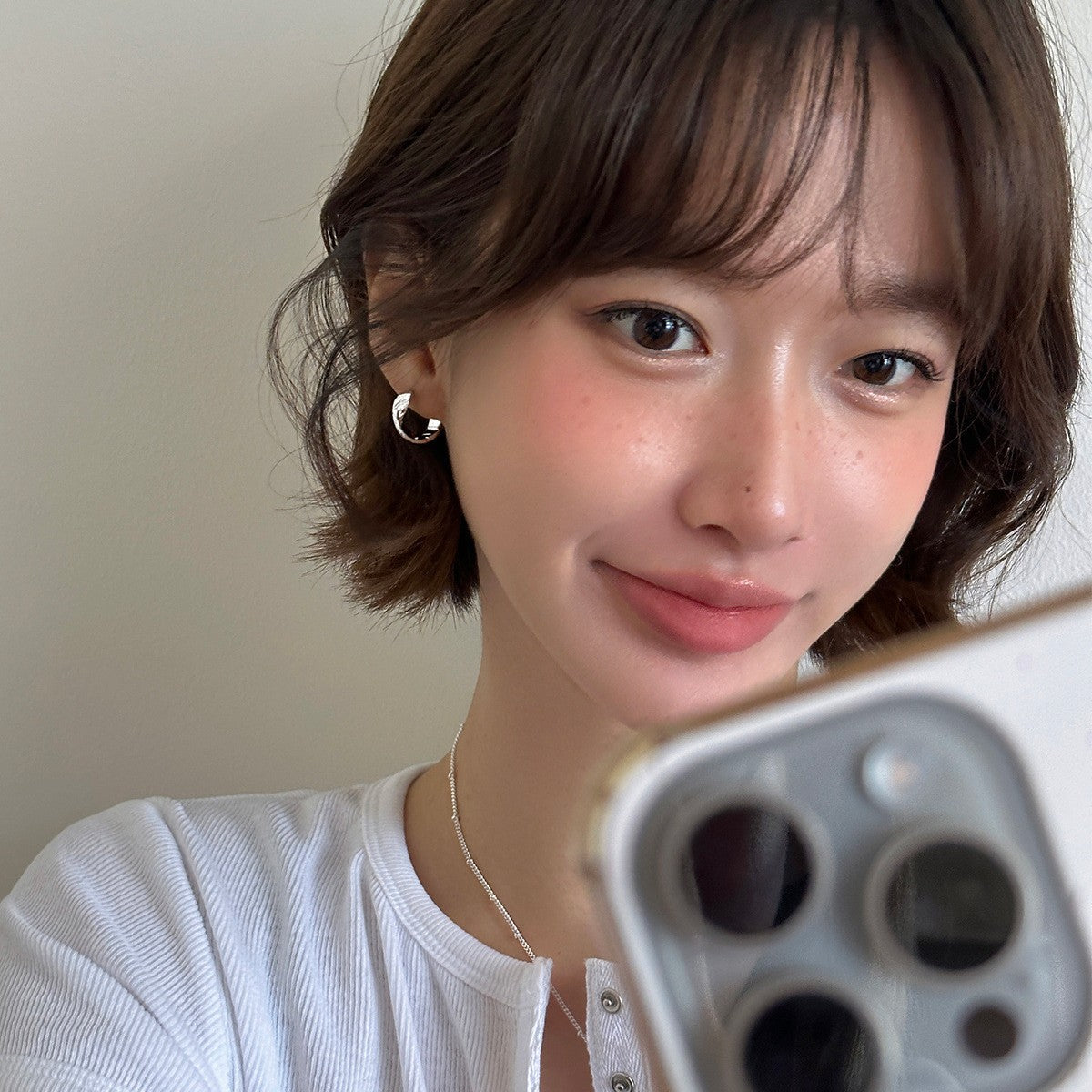 C廠-925銀針莫比烏斯素圈耳環女簡約設計感高級個性ins冷淡風輕奢耳圈「EH-3965」25.09-2