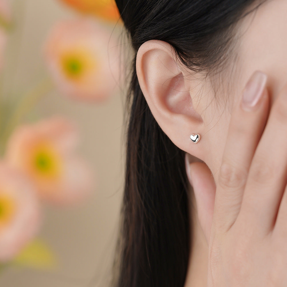 D廠-足銀S999愛心星星耳環韓風個性ins氛圍感唯美氛圍感小眾耳飾「YC9001E_1」25.11-4
