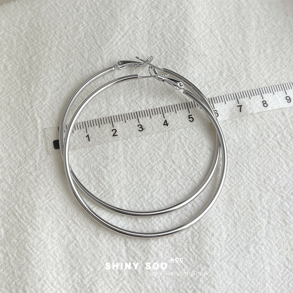 A廠-極簡主義時尚高級感簡約圓圈大耳環個性小眾ins冷淡風耳飾女 工廠「7120-7131」25.11-3