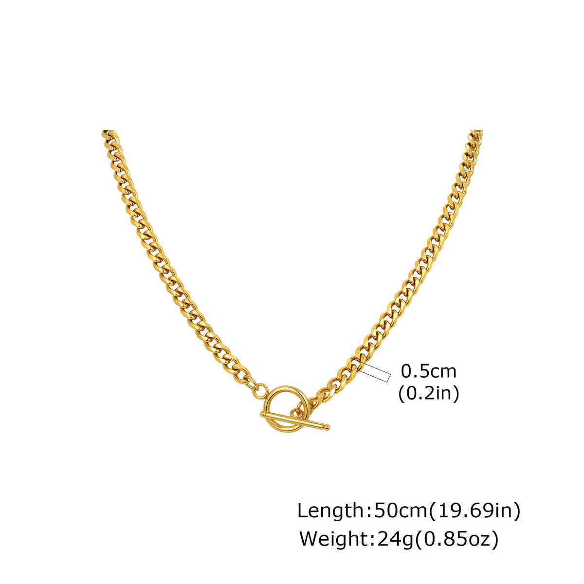 G廠-批發 男士飾品 跨境潮流時尚不鏽鋼六面磨鏈項鍊5MM「NC-529」25.07-4