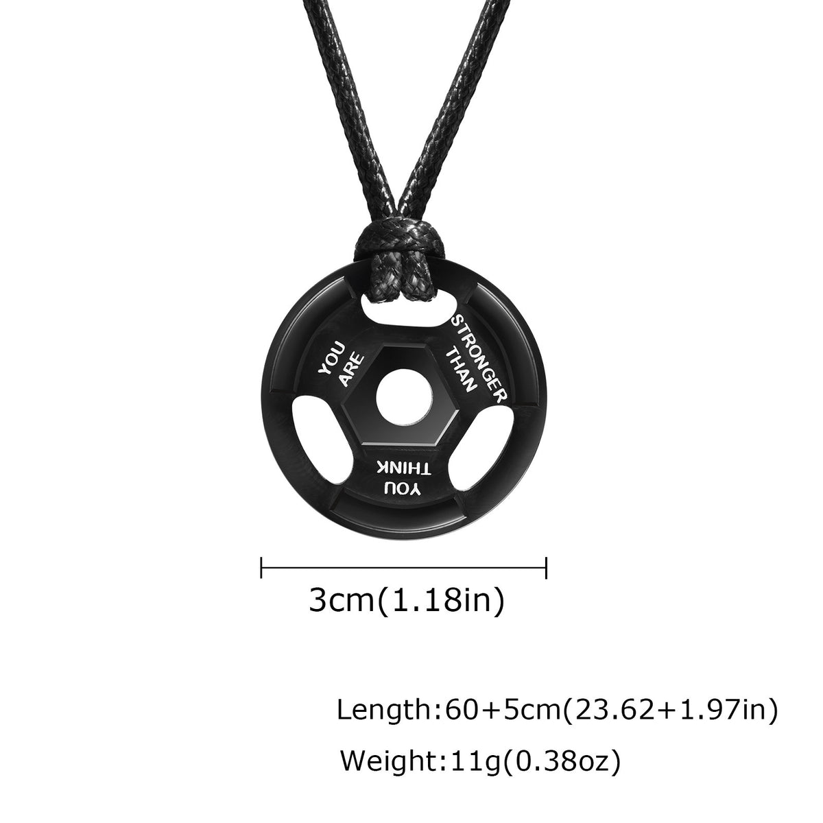G廠-不鏽鋼歐美健身啞鈴片運動槓鈴吊墜都市極簡風男潮流飾品「PN-1891」25.11-2