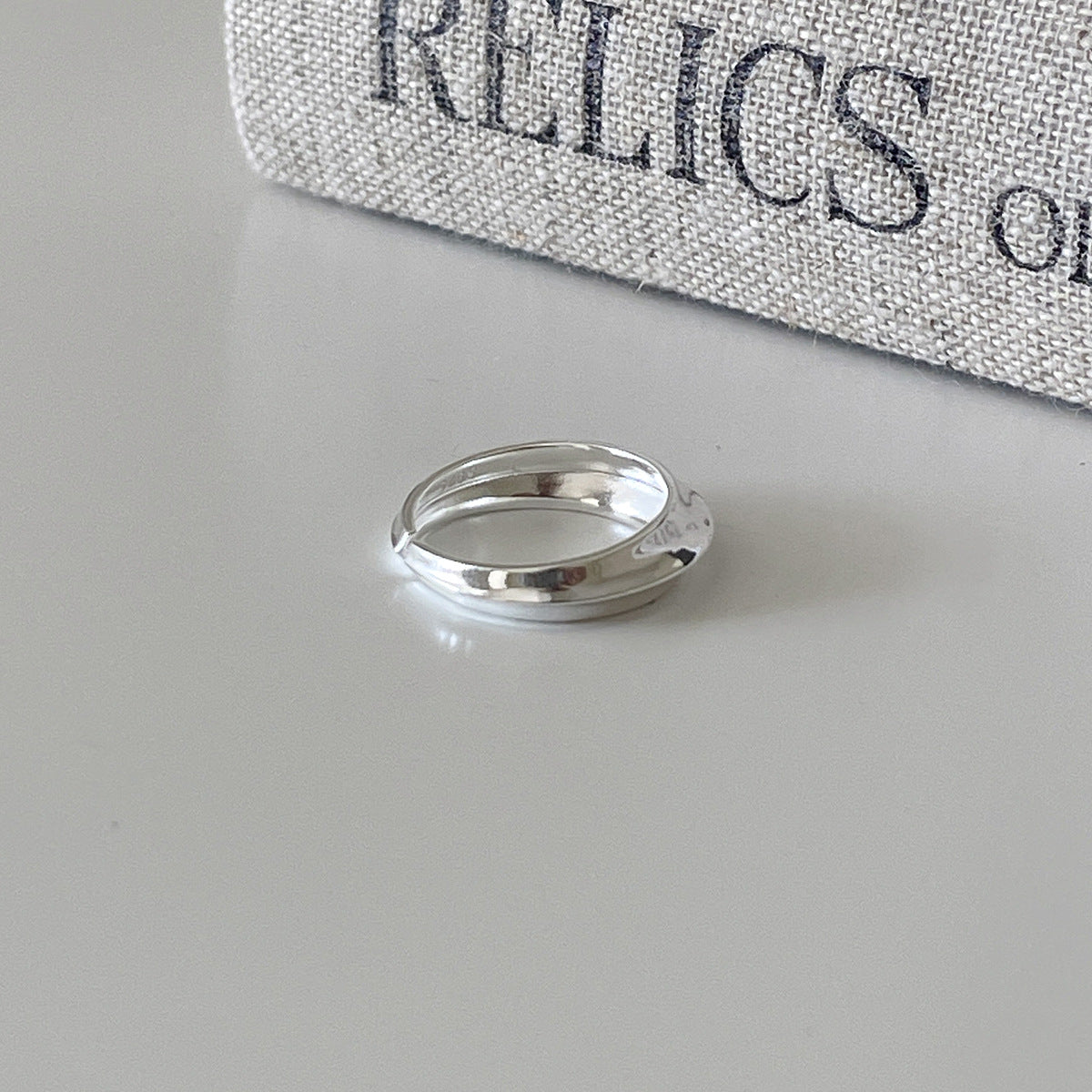 C廠-小眾清冷感磨砂素圈戒指女輕奢高級感ins食指戒百搭設計氣質指環「JZ-0729」25.11-3